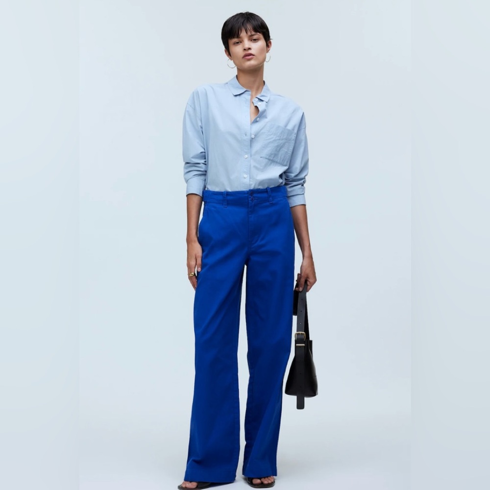 Madewell Button-Tab Wide-Legs Pants